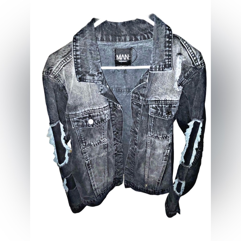 Black jean jacket. Medium